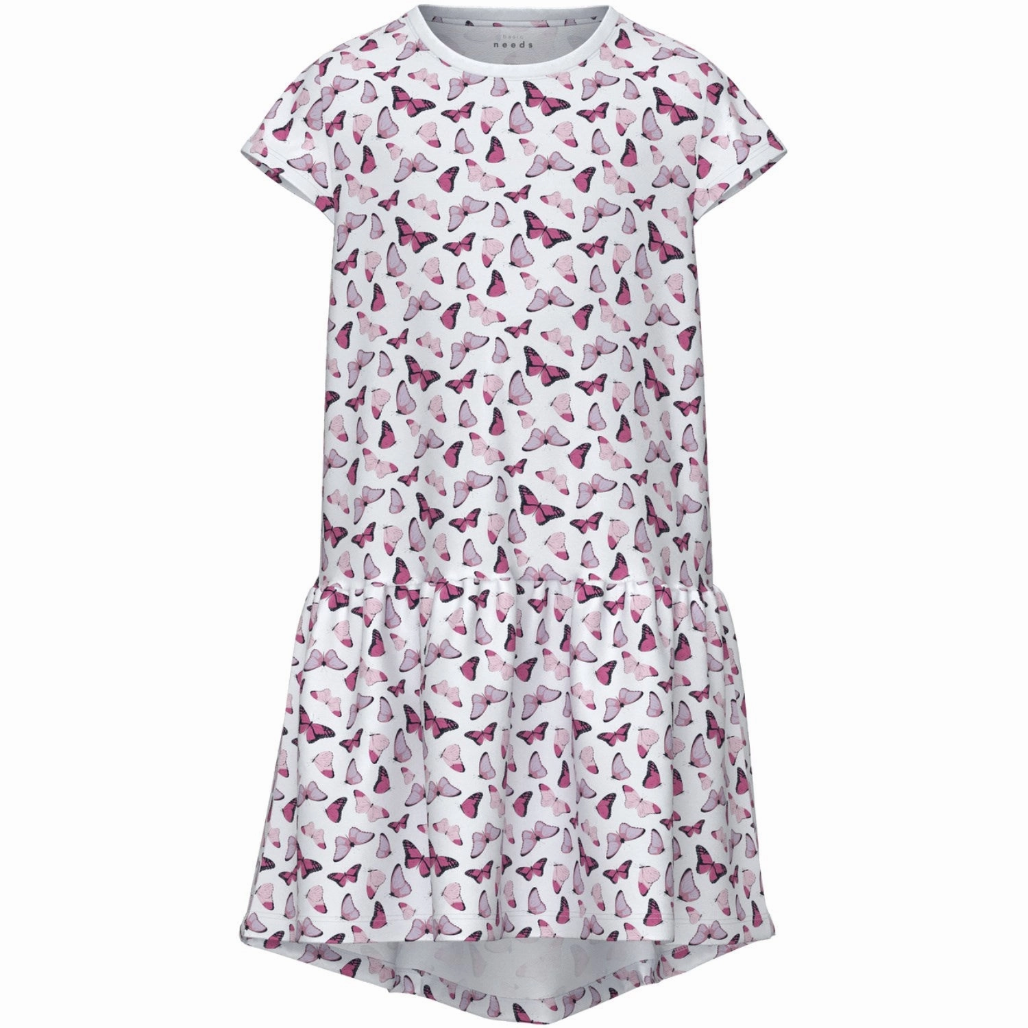 Name It Bright White Butterflies Vigga Capsl Dress Ceremony Ready Layered-Look