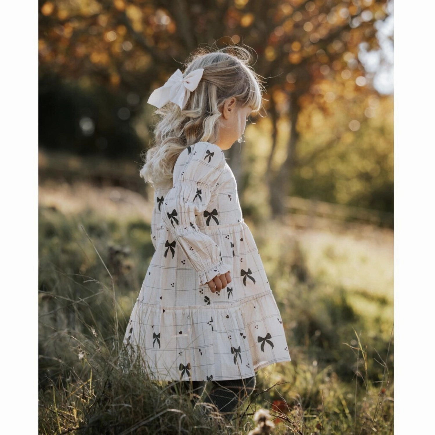 Fliink Sandshell Aop. Bow Dress Body Fit