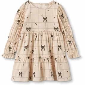 Fliink Sandshell Aop. Bow Dress Lightweight-Layer Ombre-Effect