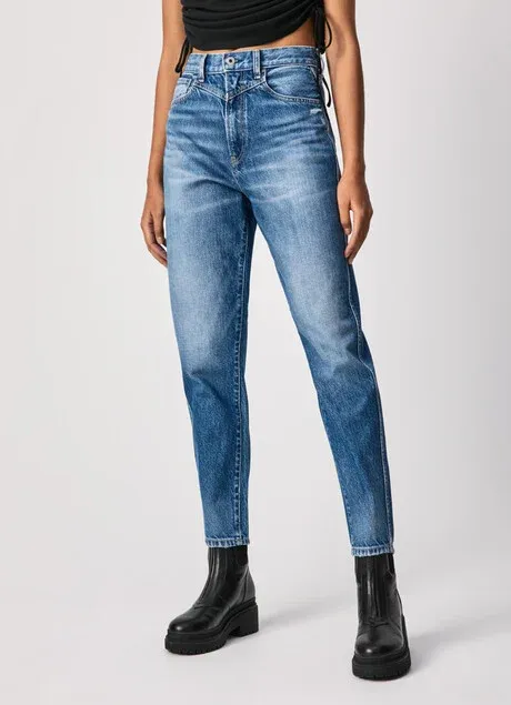 Timeless Style PepeJeans Rachel Baloon Fit High Waist Jeans PL203739HH6 denim