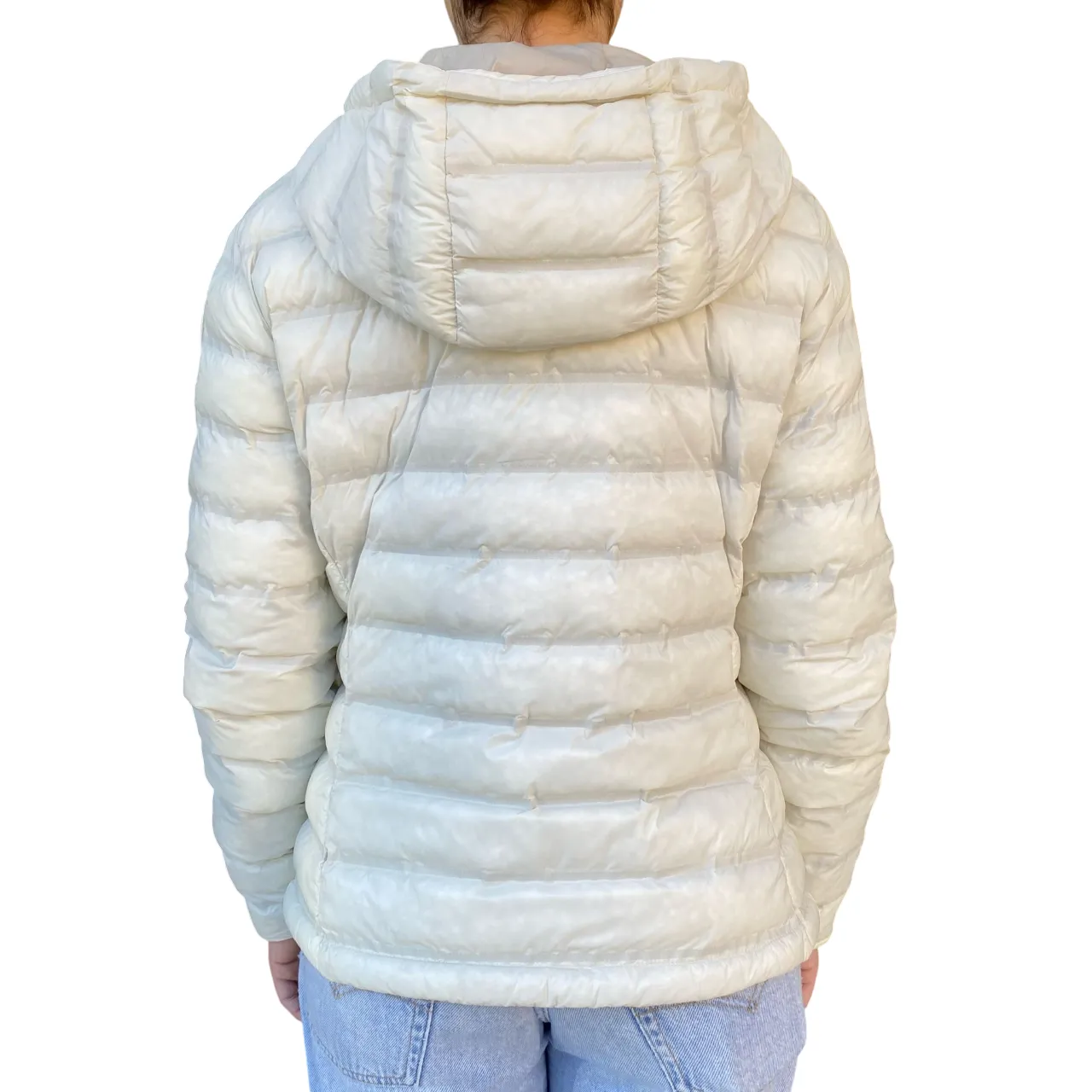 Insulated Jacket Layer Ready Blauer giubbino da donna con cappuccio e cuciture nastrate Ellis 25SBLDC02232 007104 112 panna
