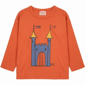 Bobo Choses Orange Faraway Castle LS T-Shirt Checkered Style Seasonal Fashion
