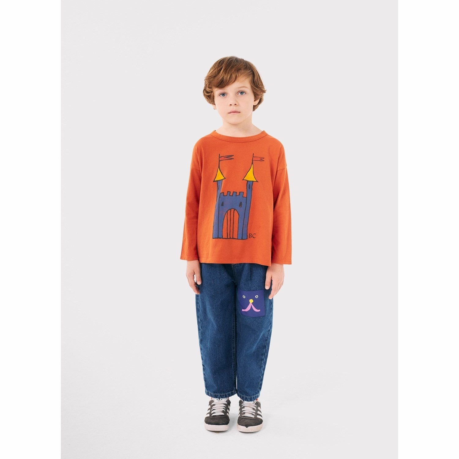 Bobo Choses Orange Faraway Castle LS T-Shirt Trendy designs