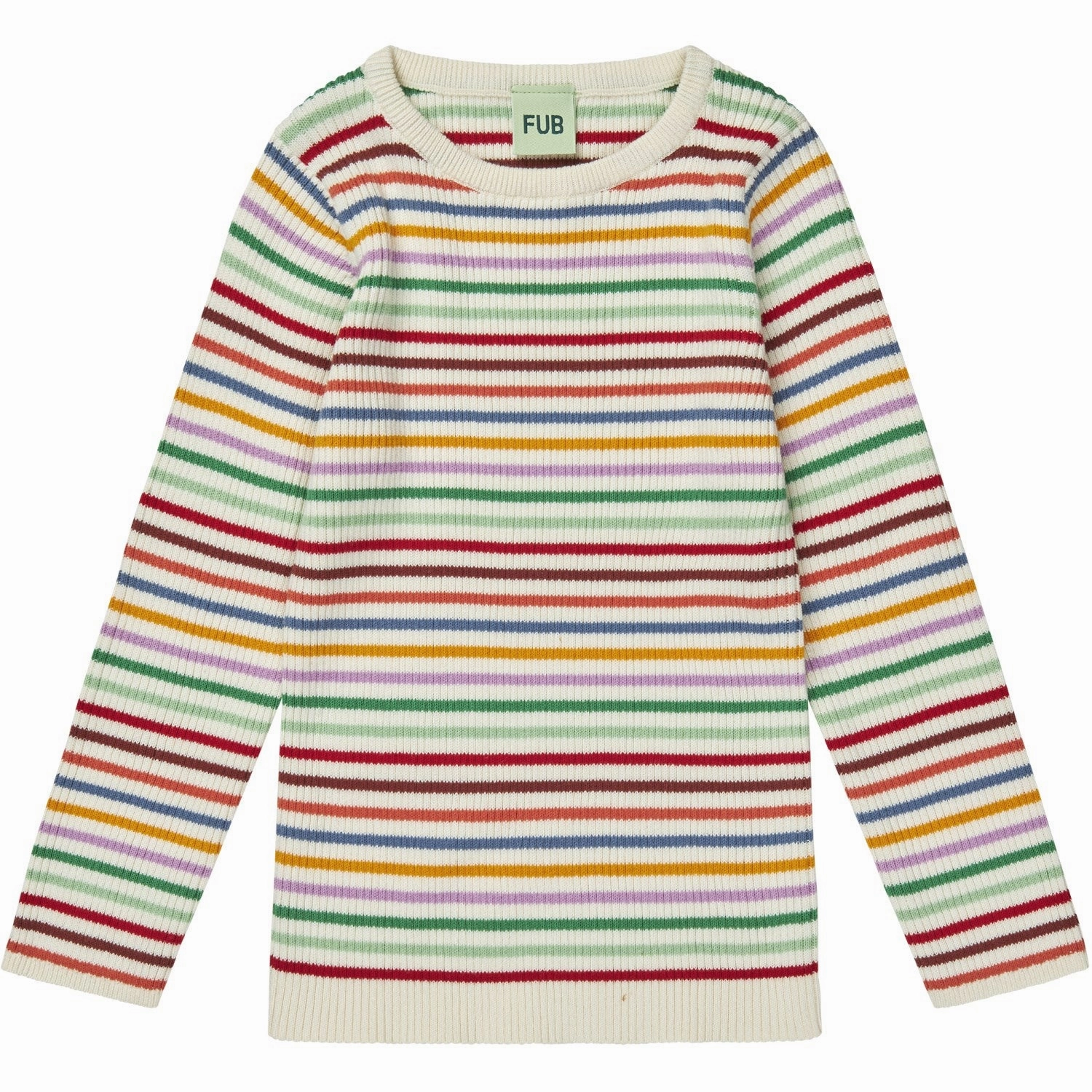 FUB multi stripe Striped Rib Blouse Anti Pilling Surface