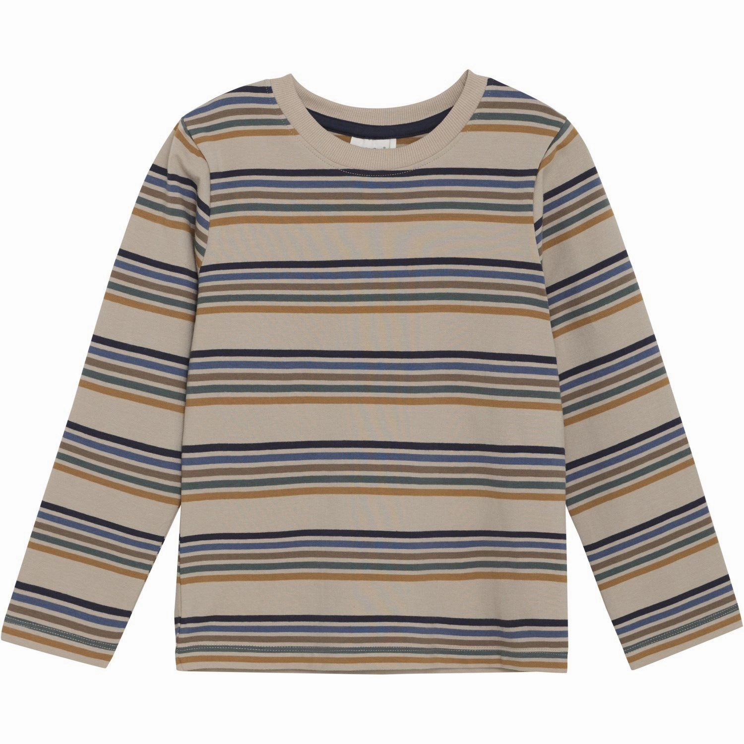 Metallic Finish Relaxed Style Minymo Oxford Tan T-Shirt Ls Y/D