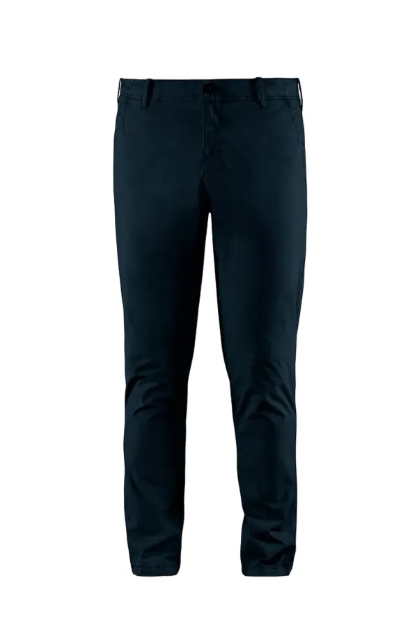 Bomboogie pantalone chino in popeline elasticizzato da uomo Car PMCARTCG1 20 blu Formal Look Classic Comfort