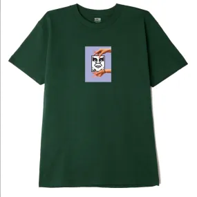 Obey maglietta manica corta da uomo Chainy 165262950 verde foresta Cool Vibes Casual Essential Wear