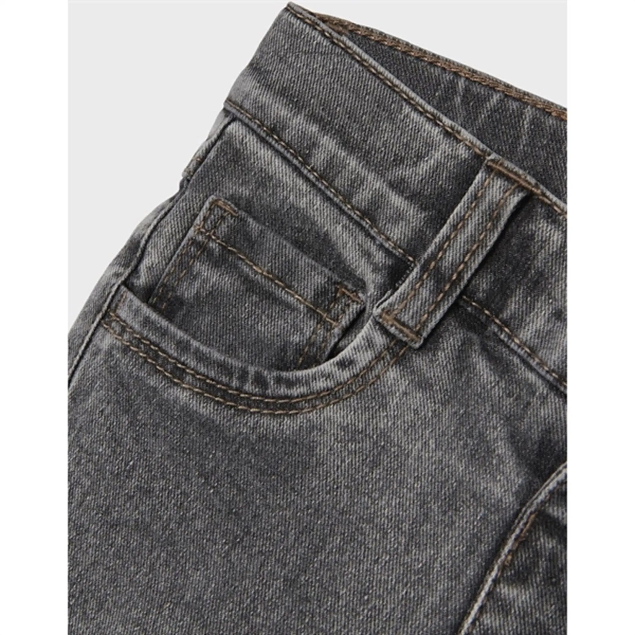 Versatile Weekend Style Casual Edge Lil'Atelier Light Grey Denim Salli Slim Boot Jeans