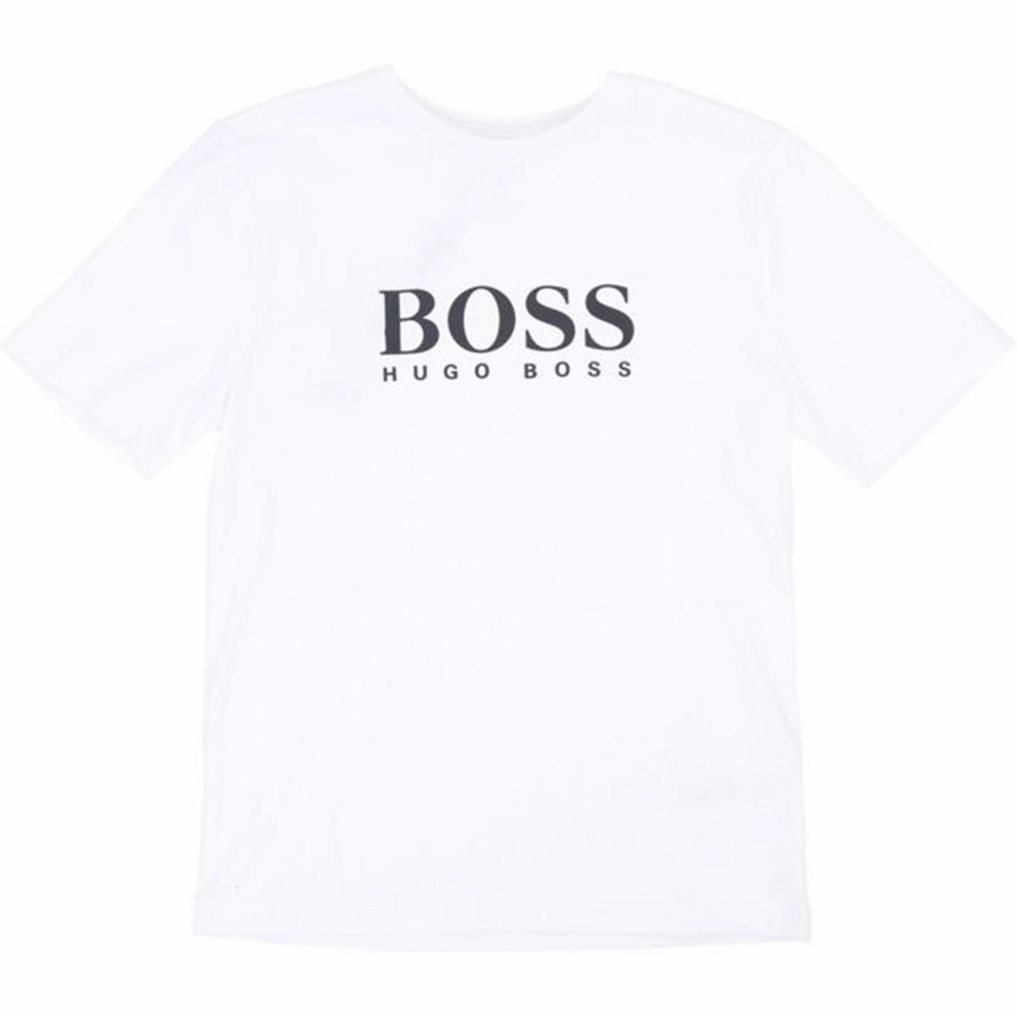 Hugo Boss Boy Short Sleeves Tee-shirt White Simple Fashion regular but not boring