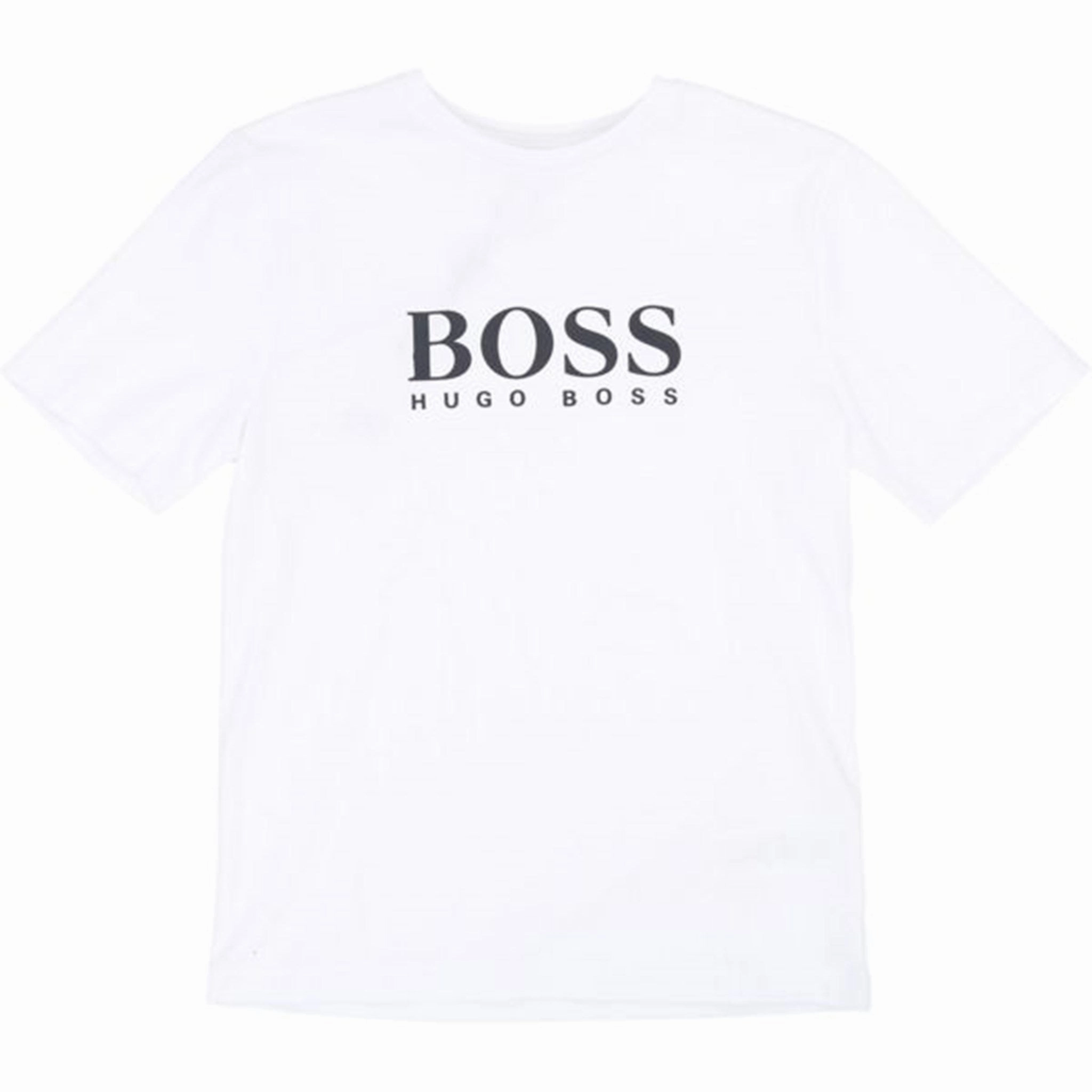 Cool and Relaxed Hugo Boss Boy Short Sleeves Tee-shirt White