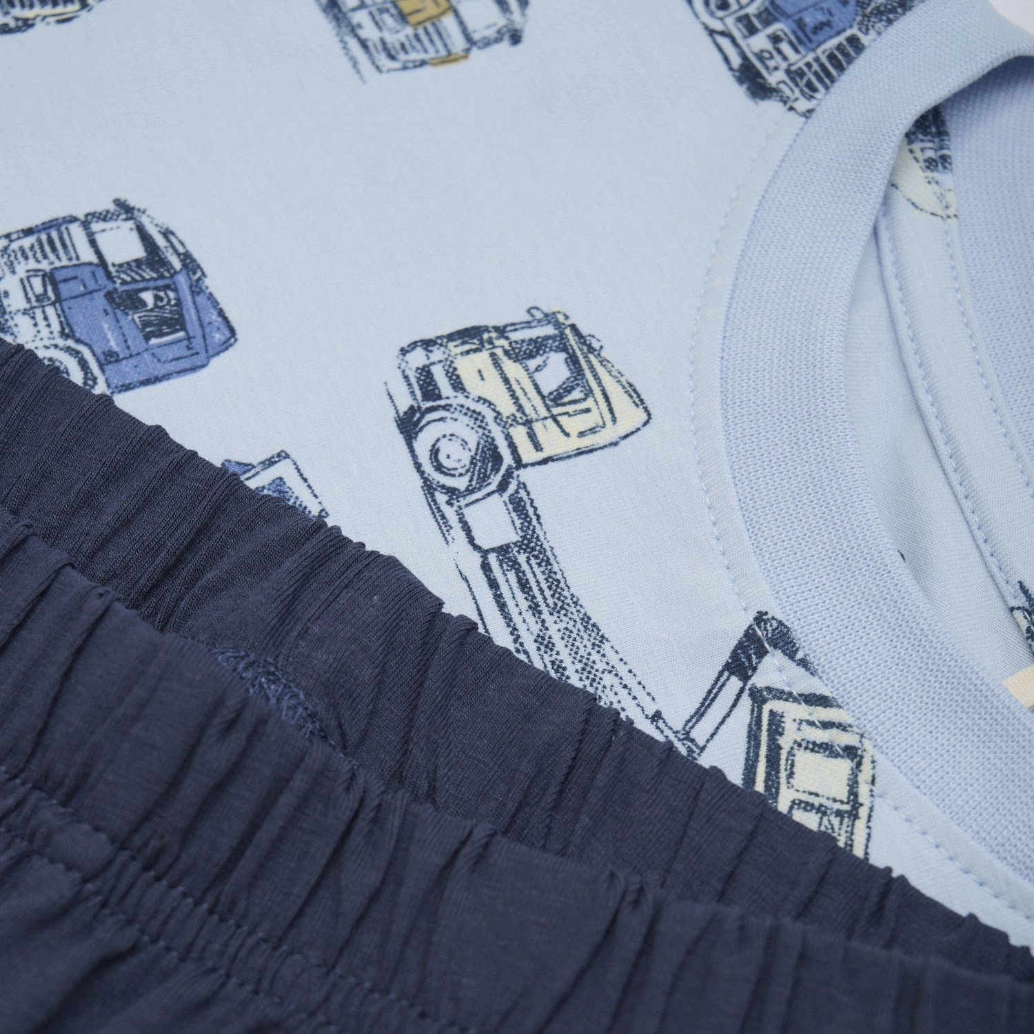 Office Wear Casual Layering Minymo Skyway T-Shirt   Shorts Set AOP