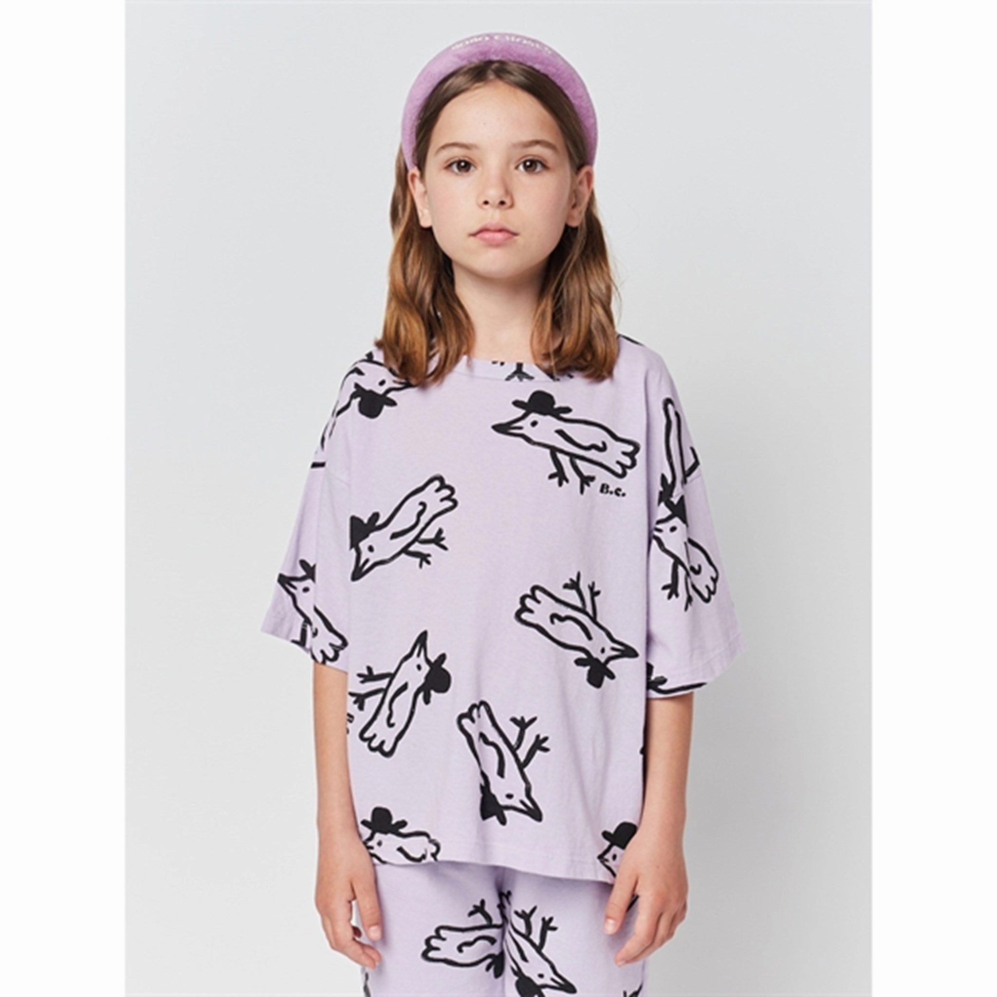 Perfect Comfort Wear Classic Vibes Bobo Choses Lavender Mr Birdie All Over T-Shirt
