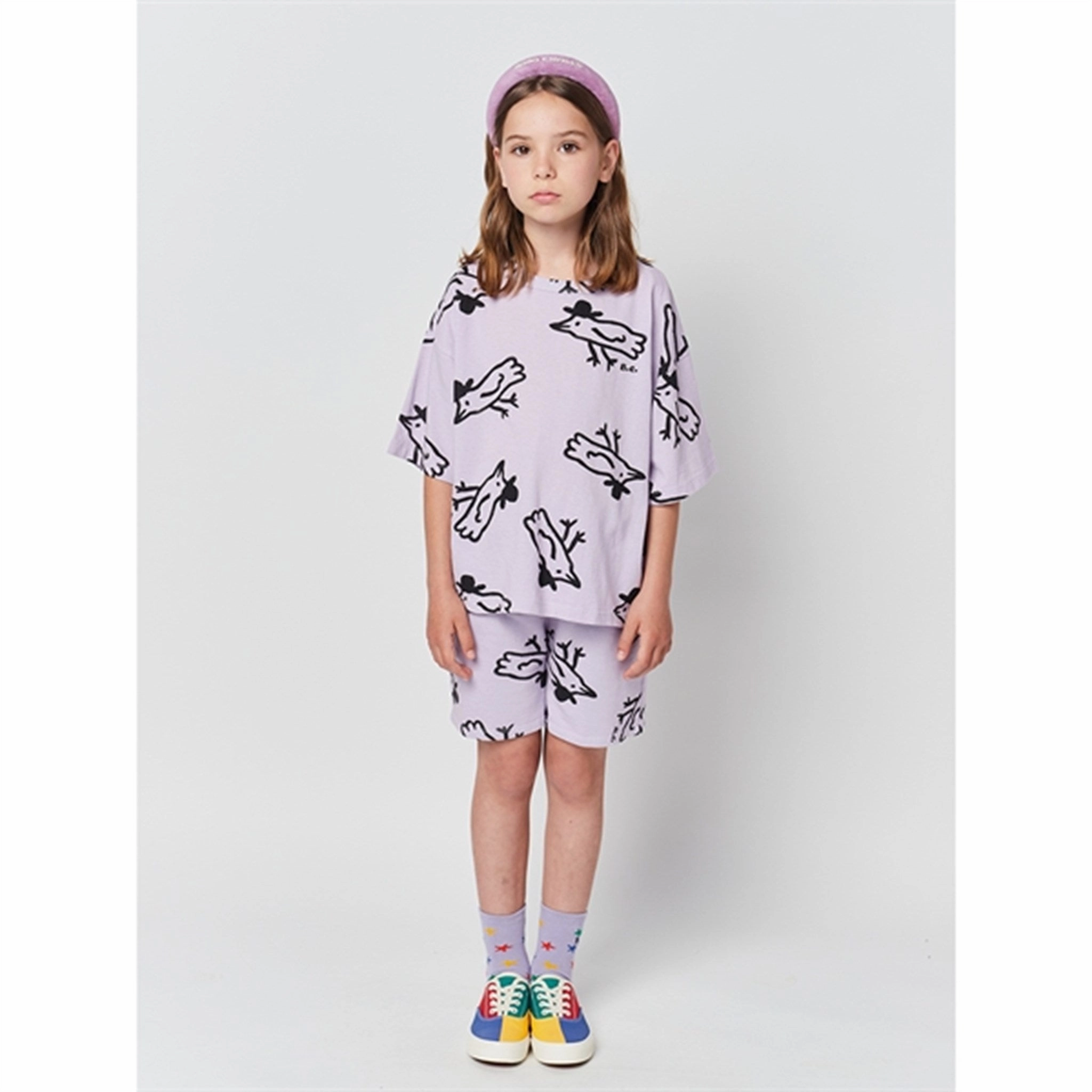 Bobo Choses Lavender Mr Birdie All Over T-Shirt MultipurposeUse