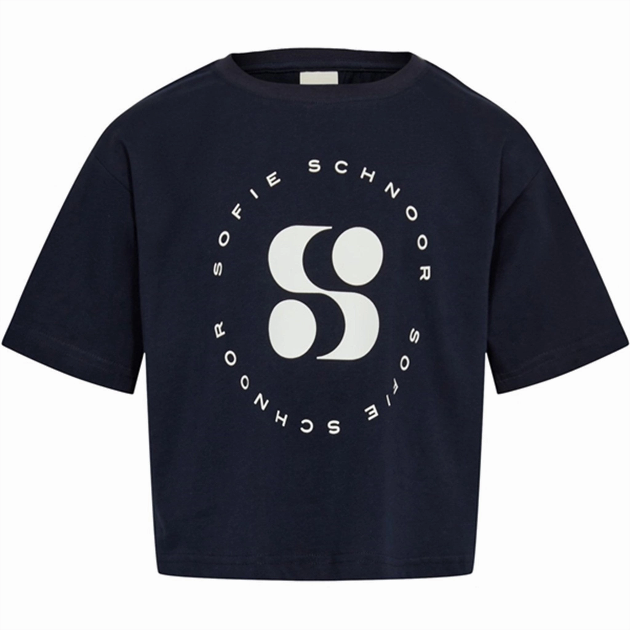 Sofie Schnoor Dark Blue T-Shirt Customizable Slim Silhouette