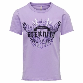 Kids ONLY Purple Rose Lucy Fit Eagle Wings T-Shirt Daily Style Everyday Outfit