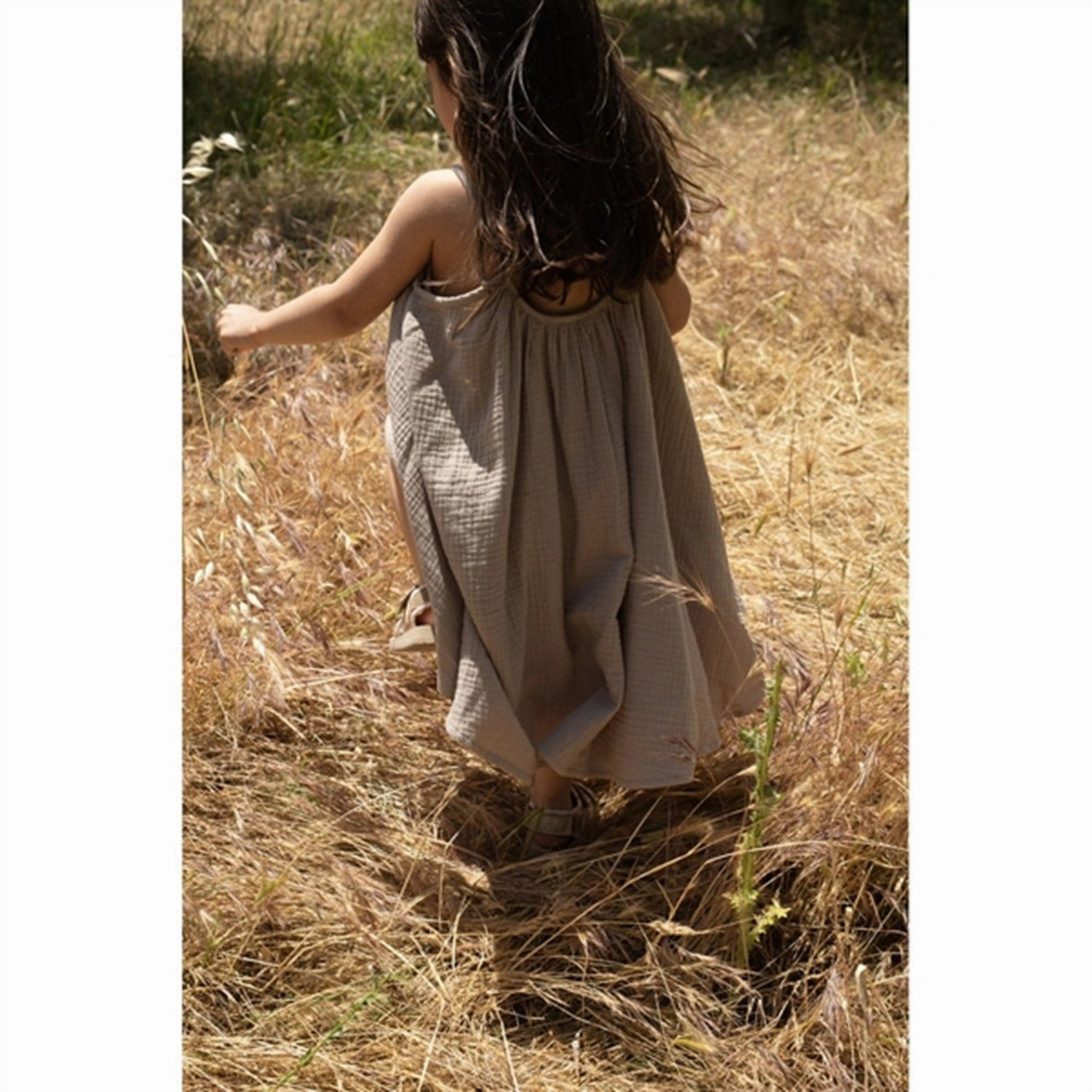 Konges Sl?jd Pure Cashmere Olive Strop Dress Gathered-Detail