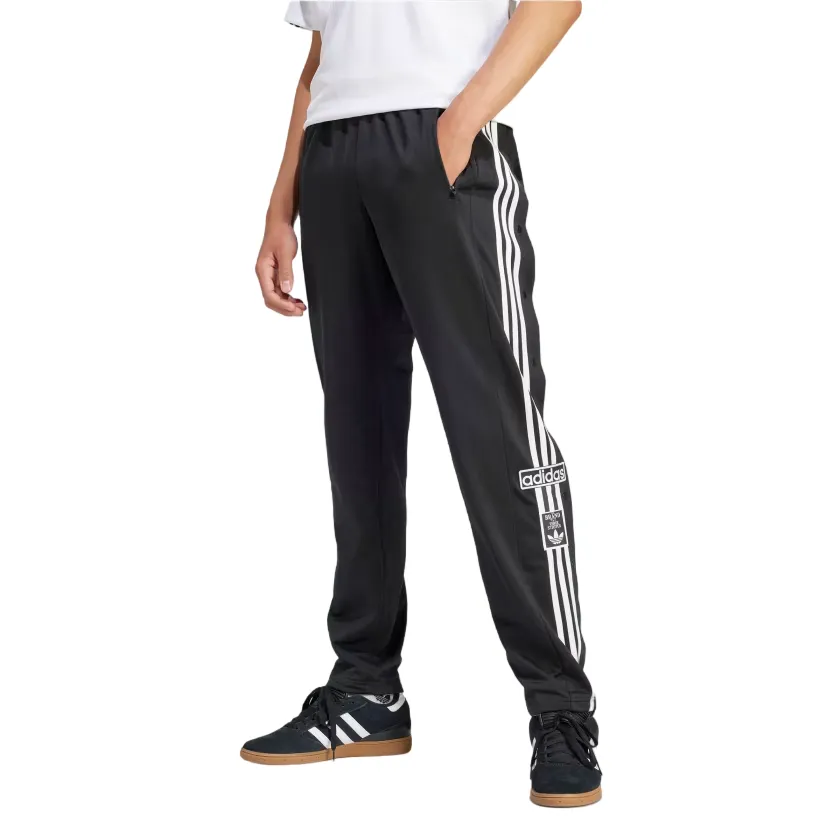 Temperature Regulating Adidas pantalone sportivo con bottoni Adicolor Adibreak IM8219 nero bianco