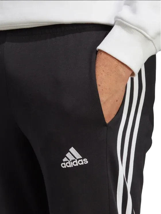 Adidas Pantalone sportivo da uomo in jersey 3 Strisce IC0044 black breath easy Seasonal Wear