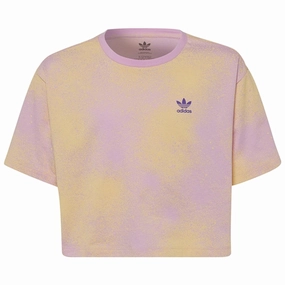 Relaxed Design Seam Free Edging adidas Bliss Lilac Crop T-Shirt
