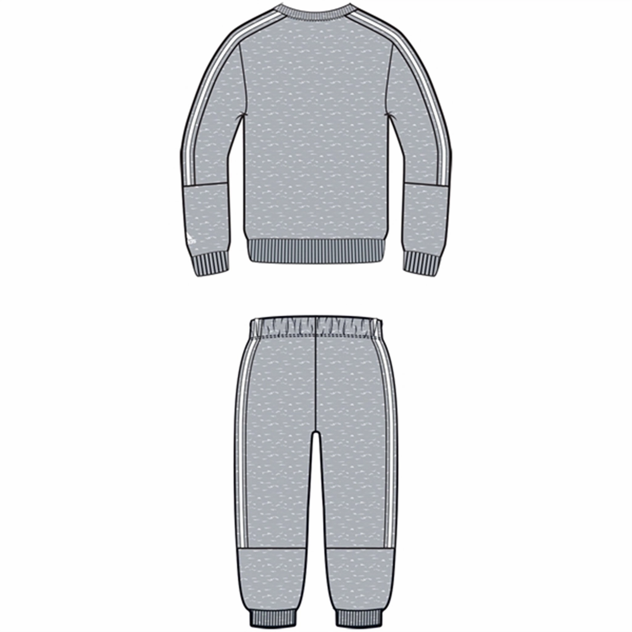 adidas Light Grey Heather Sweat Set smooth zipper