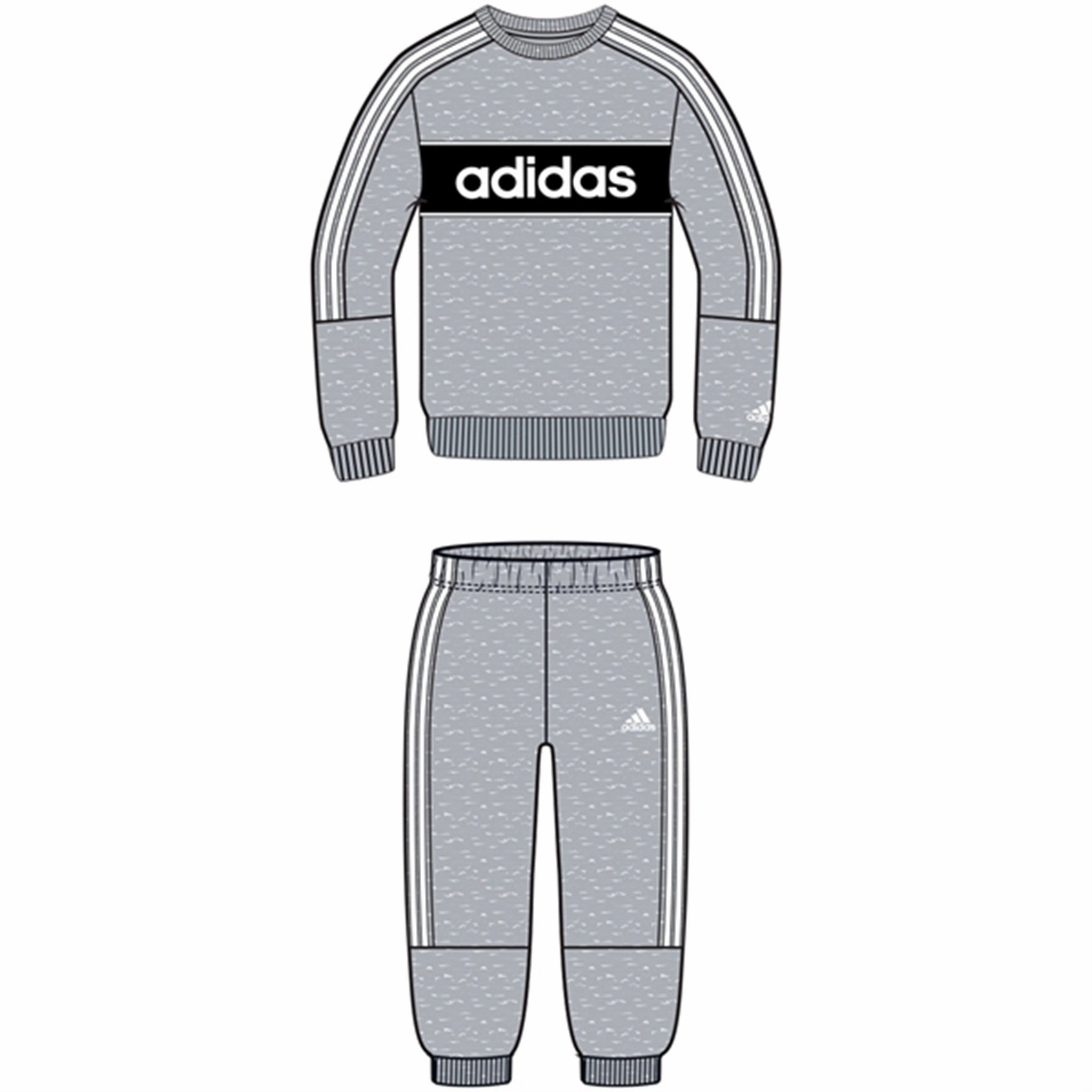 adidas Light Grey Heather Sweat Set Leather