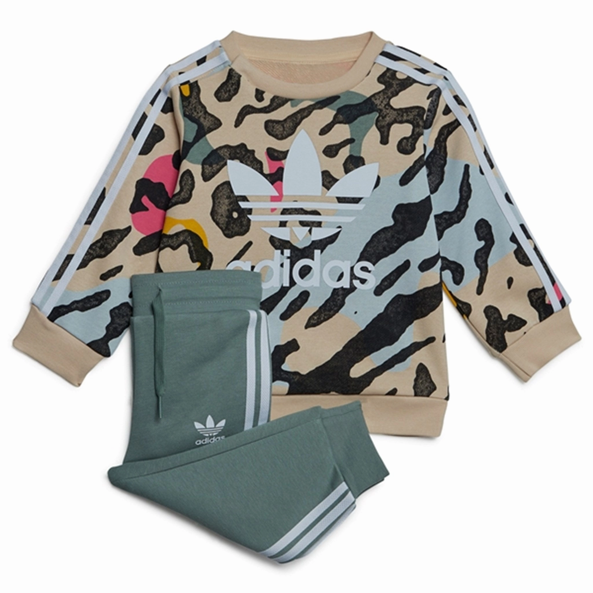 Polyvinyl Chloride Compact Packable Design adidas Originals Beige / Multi Color Sweatsuit