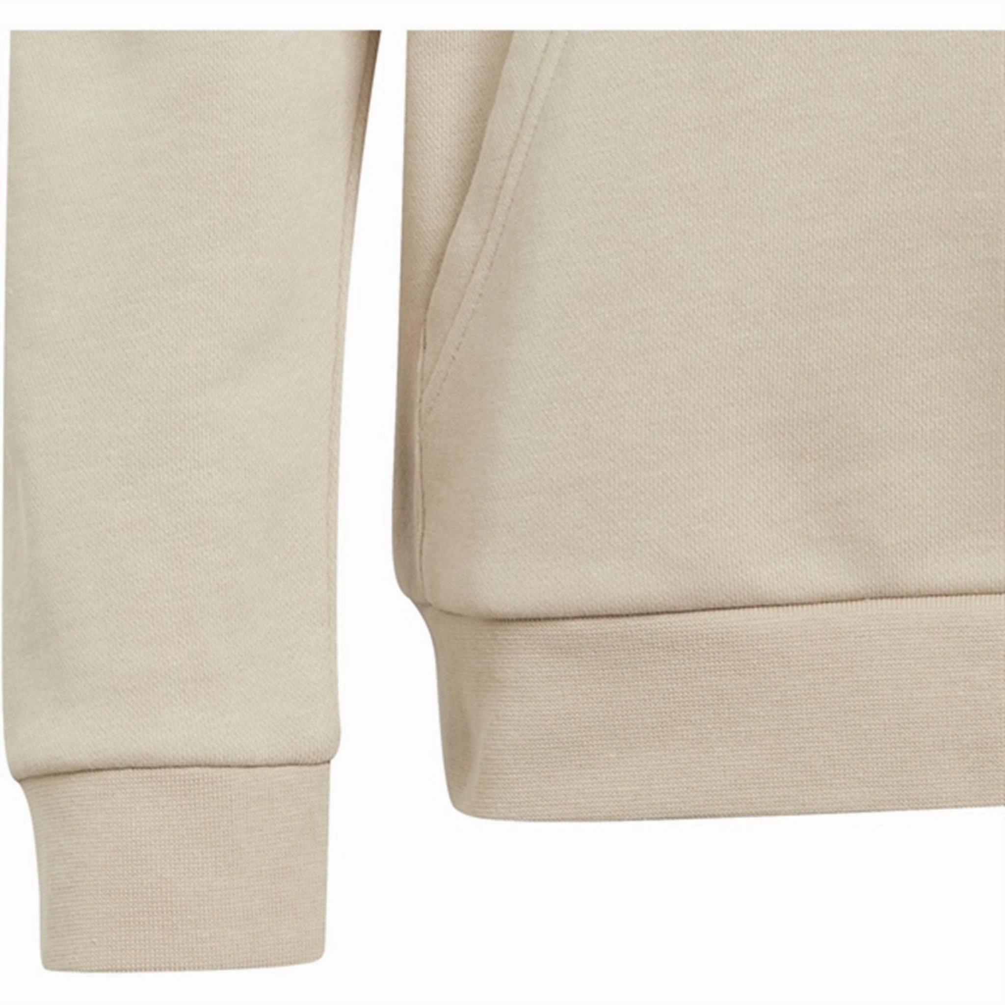 adidas Originals Beige Trefoil Hoodie Durable Zipper