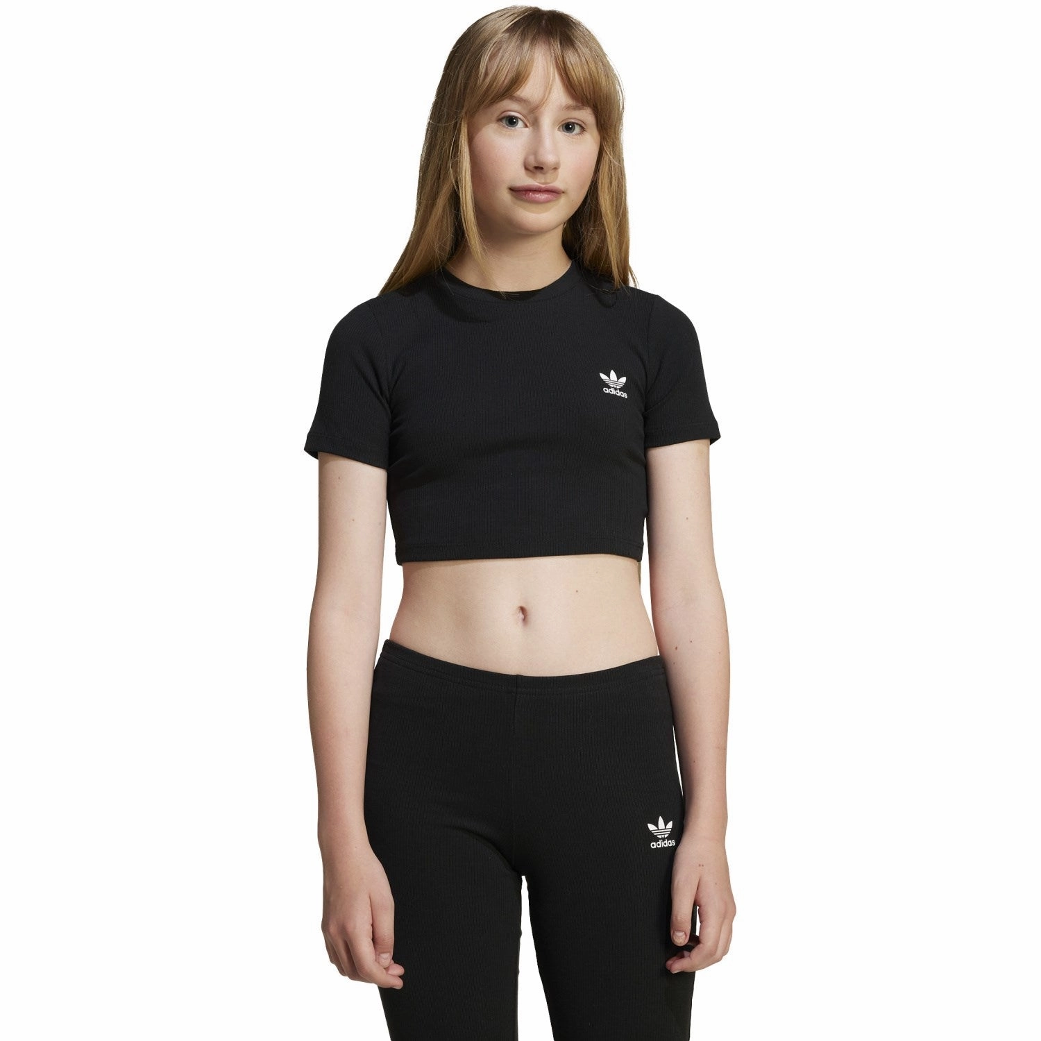 Casual Statement Functional Look adidas Originals Black Rib Crop Tee