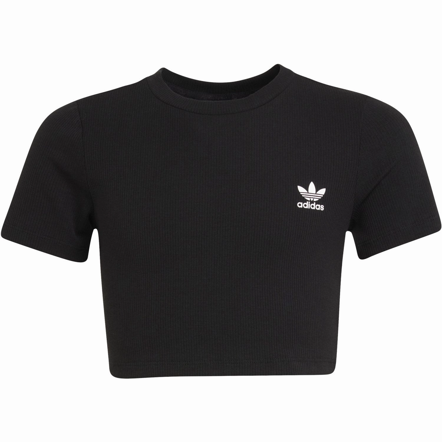 Stylish Everyday Wear adidas Originals Black Rib Crop Tee