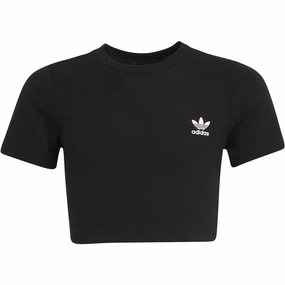 Stylish Everyday Wear adidas Originals Black Rib Crop Tee