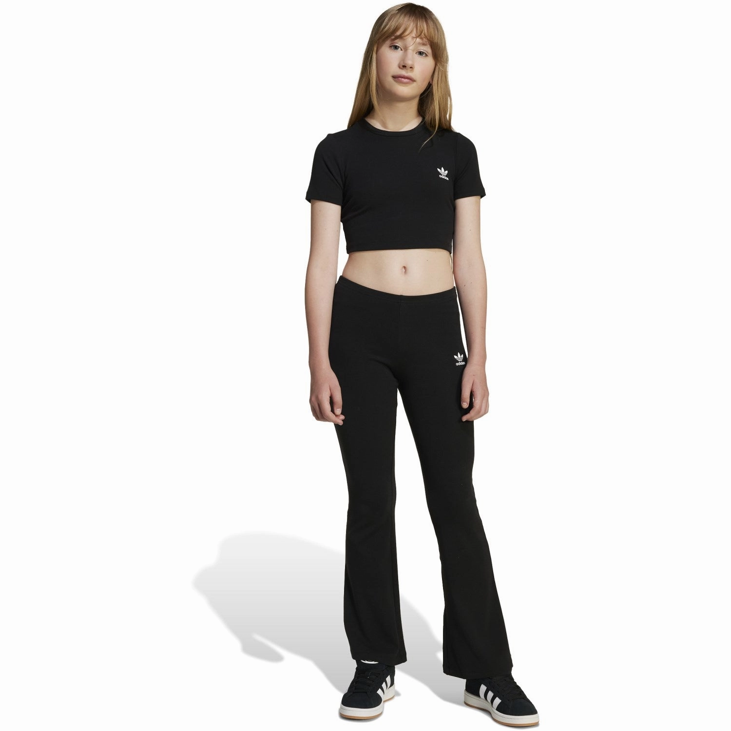 adidas Originals Black Rib Crop Tee Sleeveless