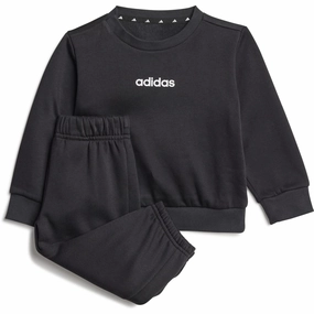men's clothing Stylish performance adidas Originals Black/White I Lin Fl Jog Sweat Set