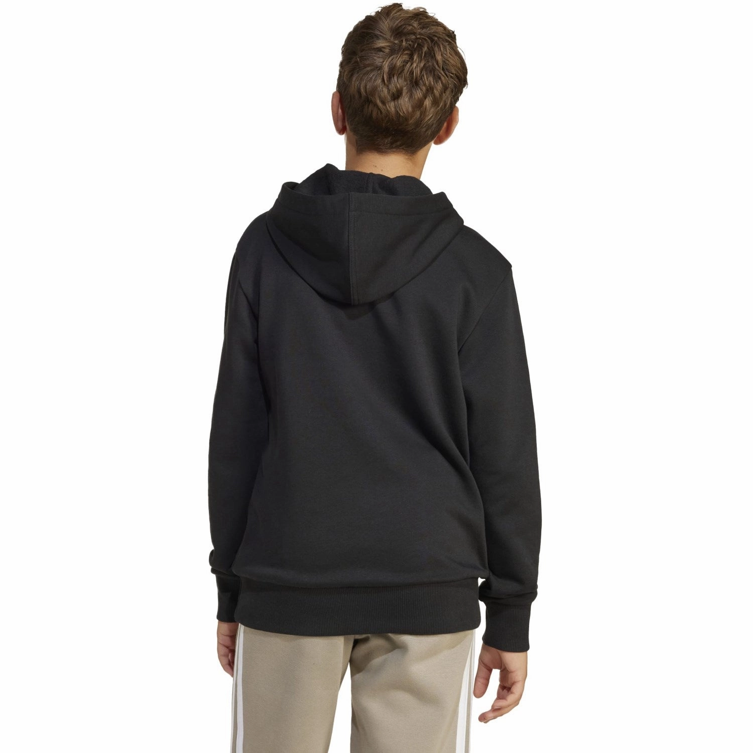 adidas Originals Black/White J Sl Fl Hd 225 Hoodie Tonal Logo Embroidery Chipmunk like