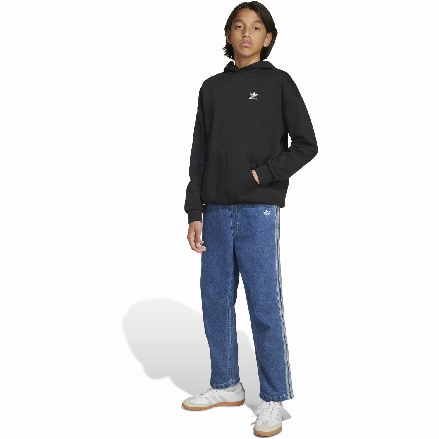 Personalized Style adidas Originals Black/White Loose Hoodie Fl