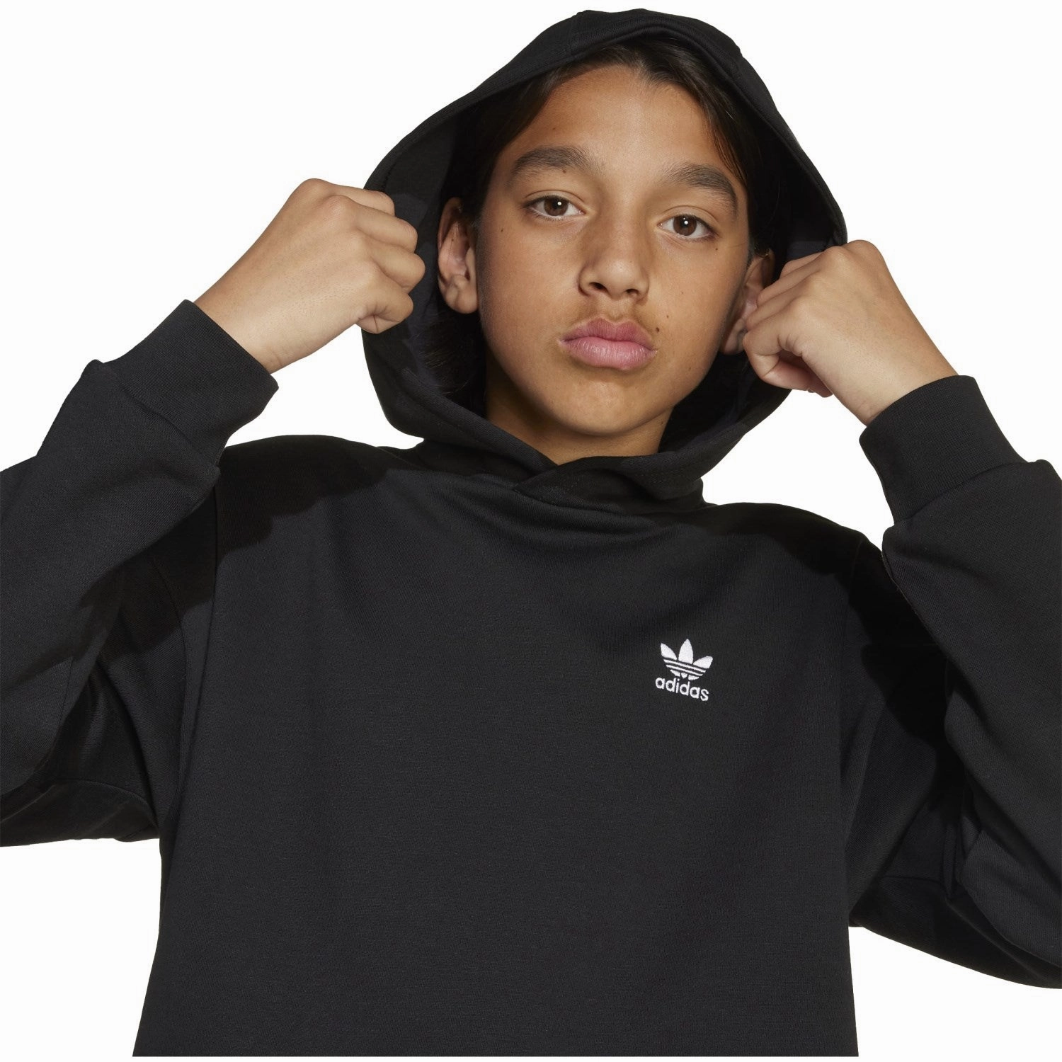 Knit texture adidas Originals Black/White Loose Hoodie Fl