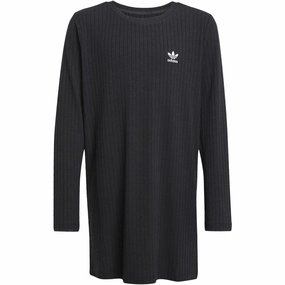 Midnight Mood Sleek Movement adidas Originals Black/White Wide Rib Dress