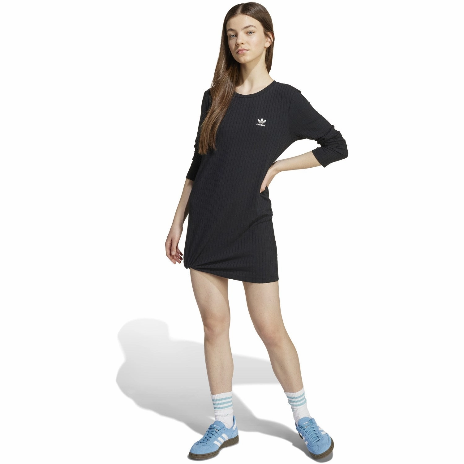 Formal-look Comfy Wear adidas Originals Black/White Wide Rib Dress