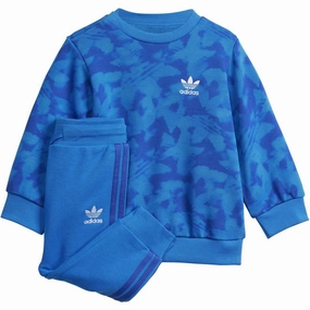 adidas Originals Blue Bird / Semi Lucid Blue Sweat Set High-waisted SweatWicking Lining