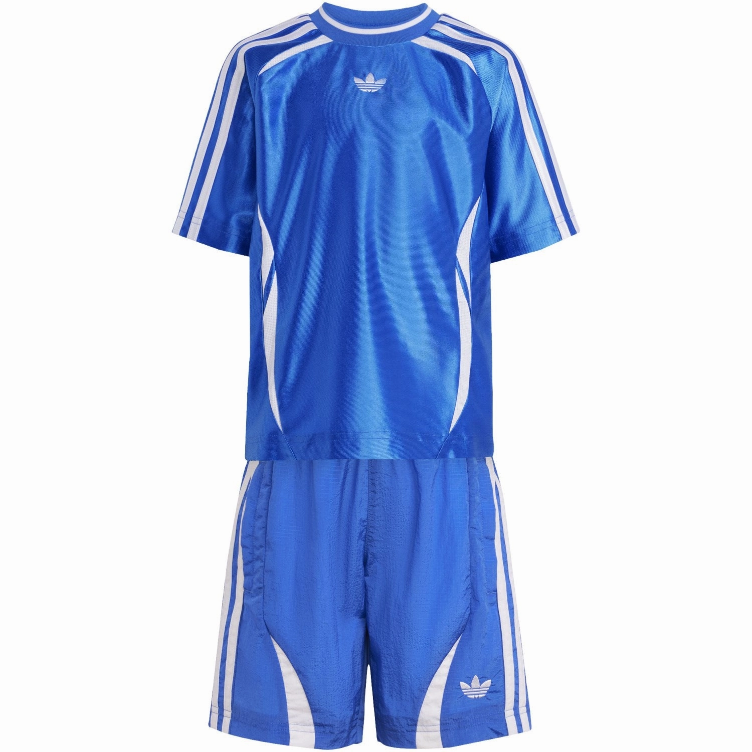 adidas Originals Blue Short Tee Set Breathable Material