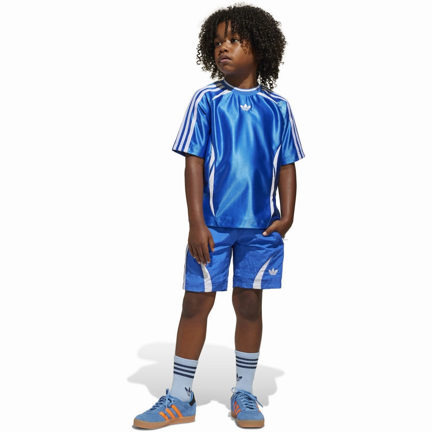 adidas Originals Blue Short Tee Set Fan gear Trendy Fit