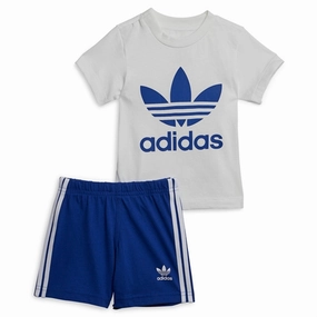 adidas Originals Blue Shorts Tee Set Board shorts mid-rise