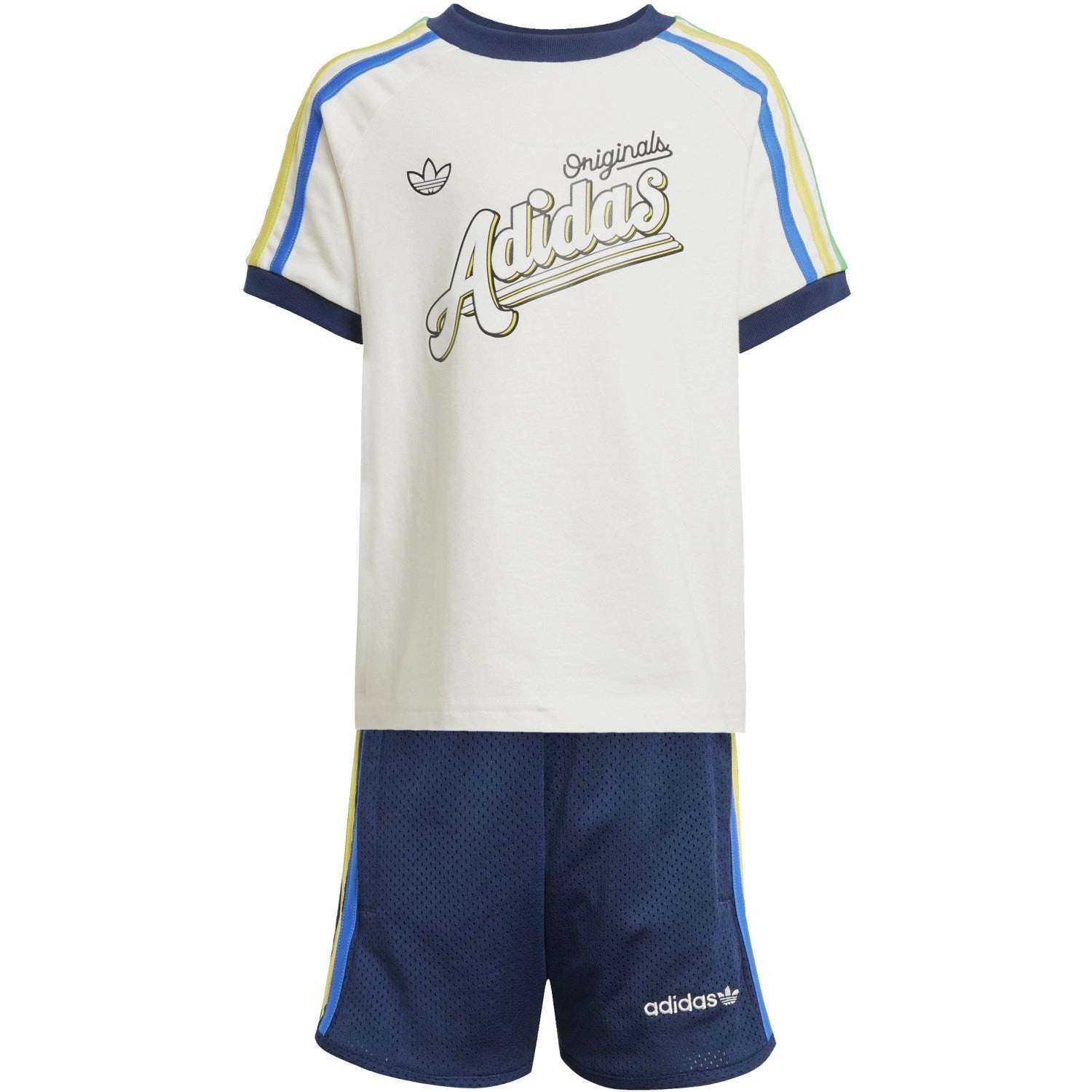 Perfectly Fit Flexible Fit adidas Originals Cloud White/Night Indigo Shorts Tee Set