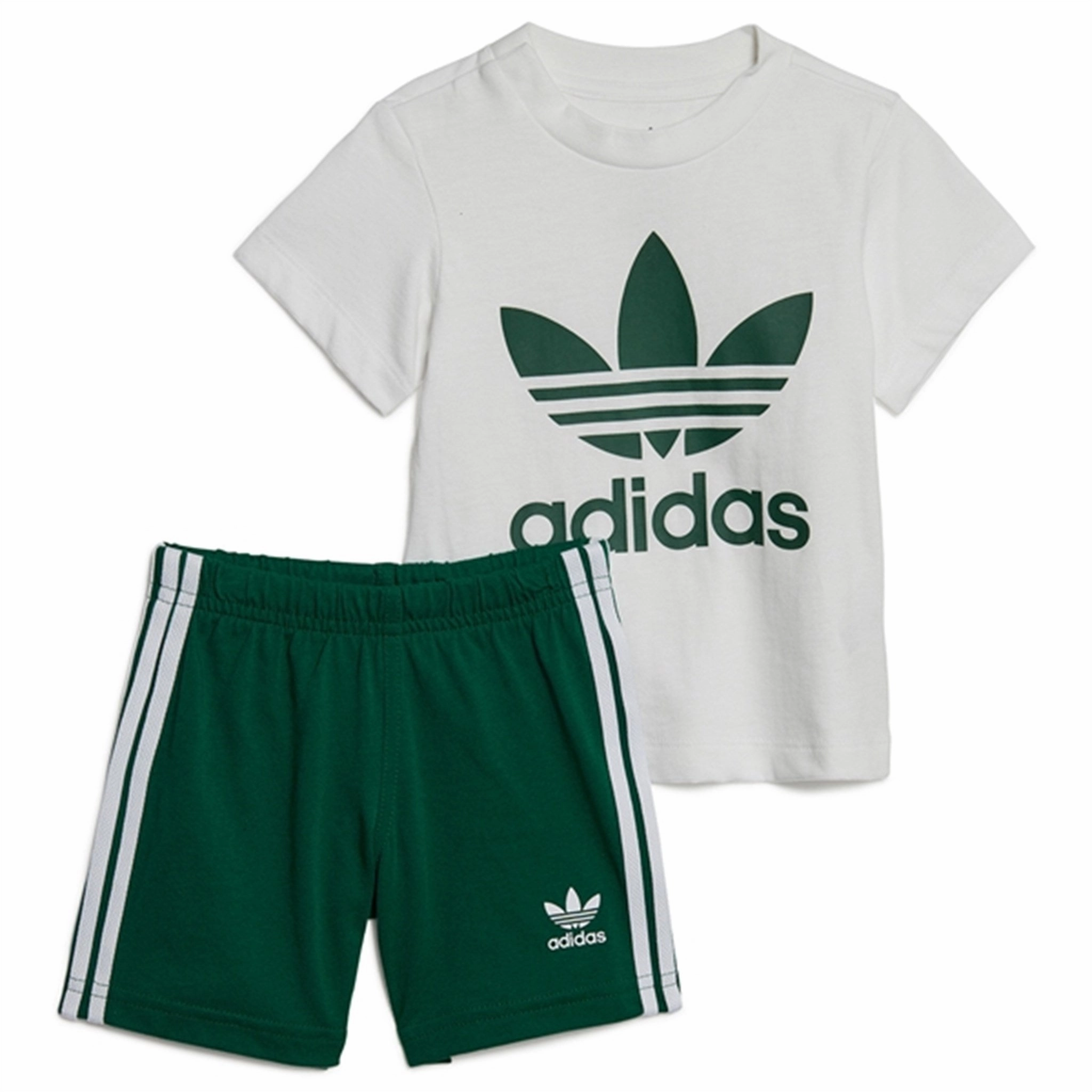 adidas Originals Dark Green Shorts Tee Set Temperature Regulating Tech