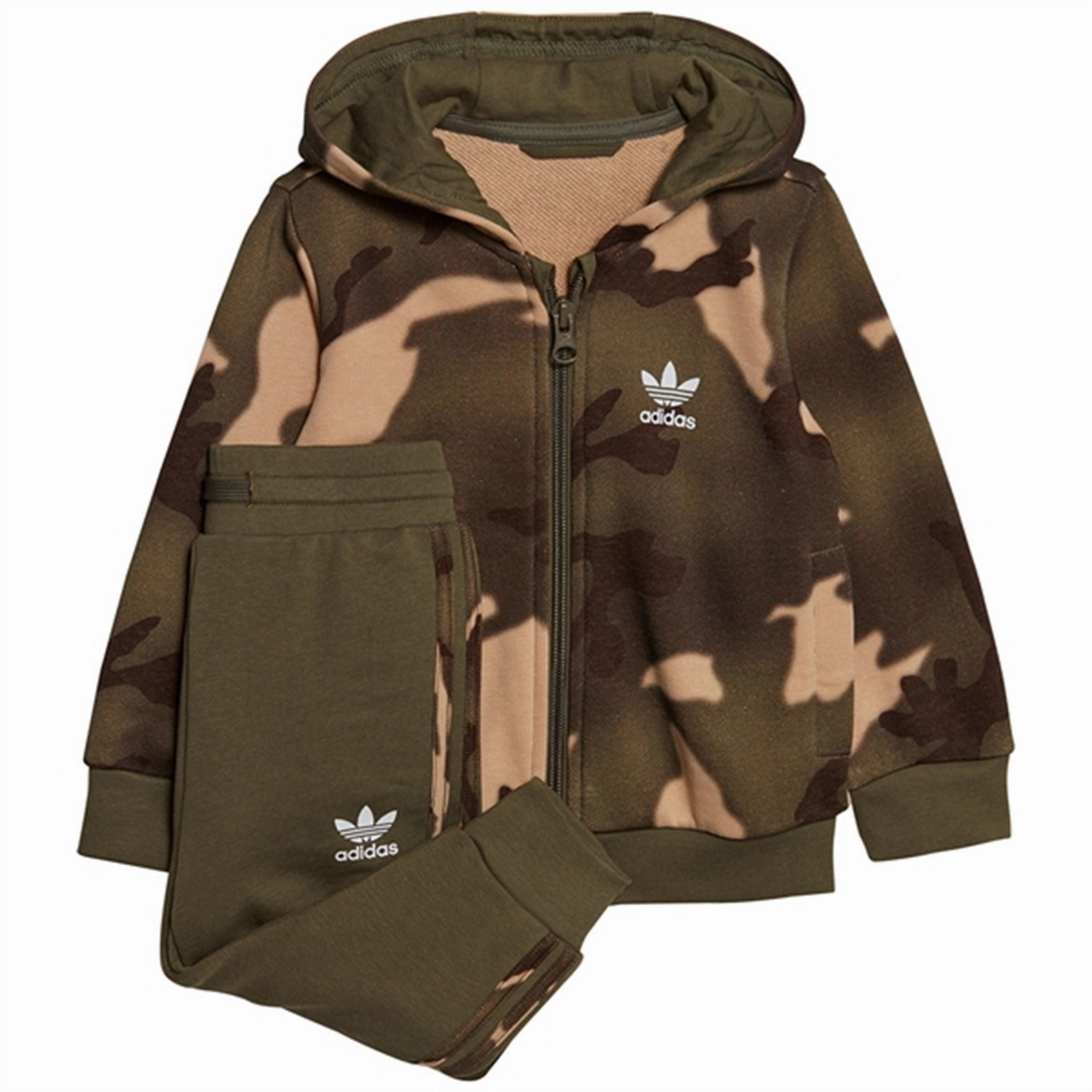 adidas Originals Magic Beige / Multi Color Full Zip Hoodiesuit Ultimate Wear Flexible Outfit