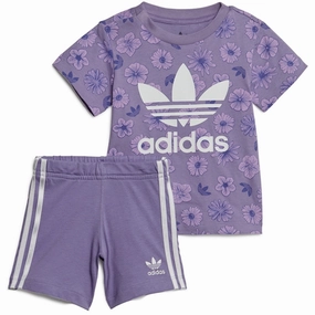 watch Slimming Effect adidas Originals Maglil / Multi Color Shorts Tee Set
