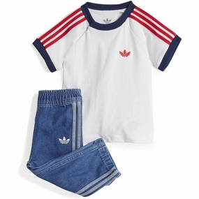 ReinforcedKnees Compression Molded EVA adidas Originals Medium Blue Denim/White Denim Tee Set