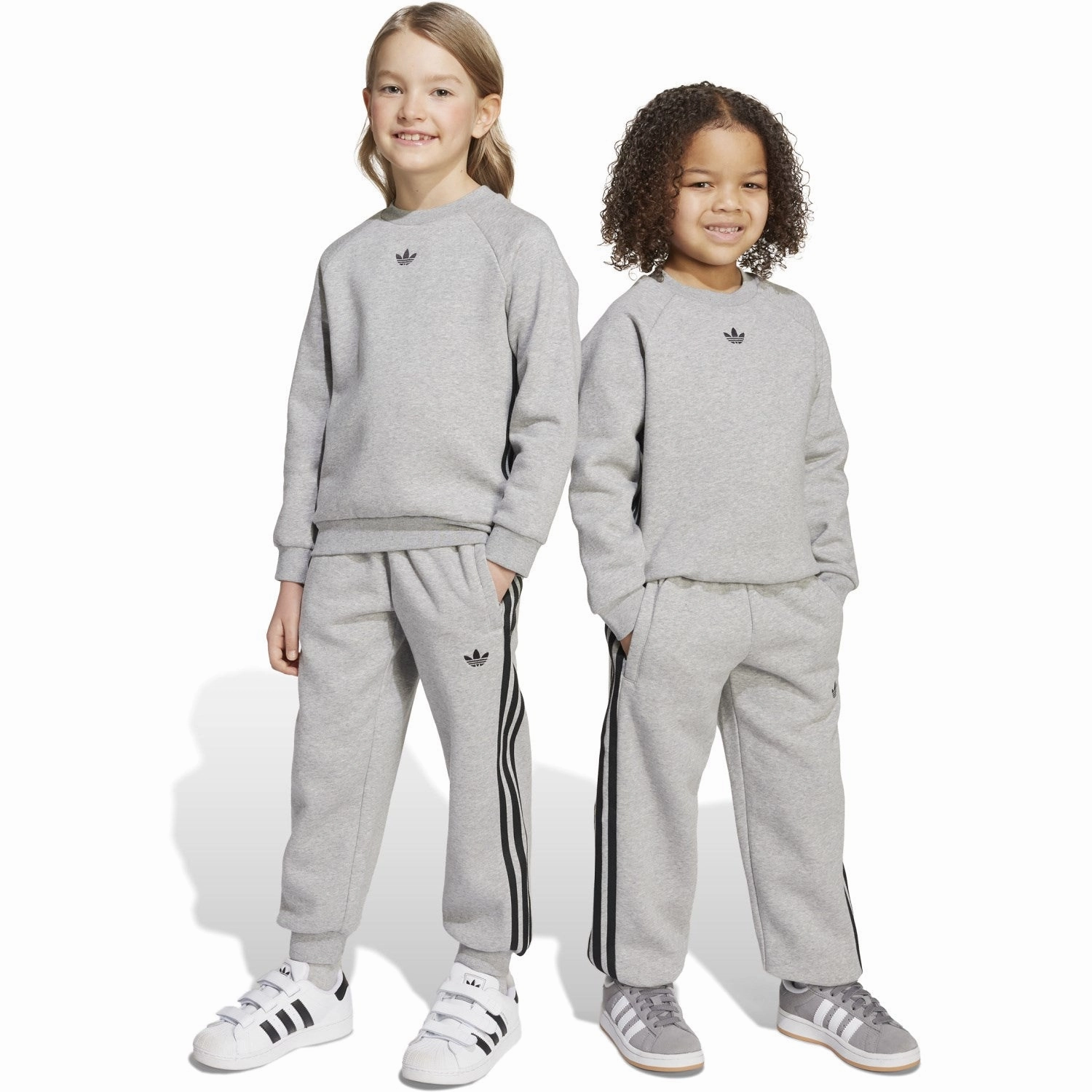adidas Originals Medium Grey Heather/Black Sweat Set Toddler clothing