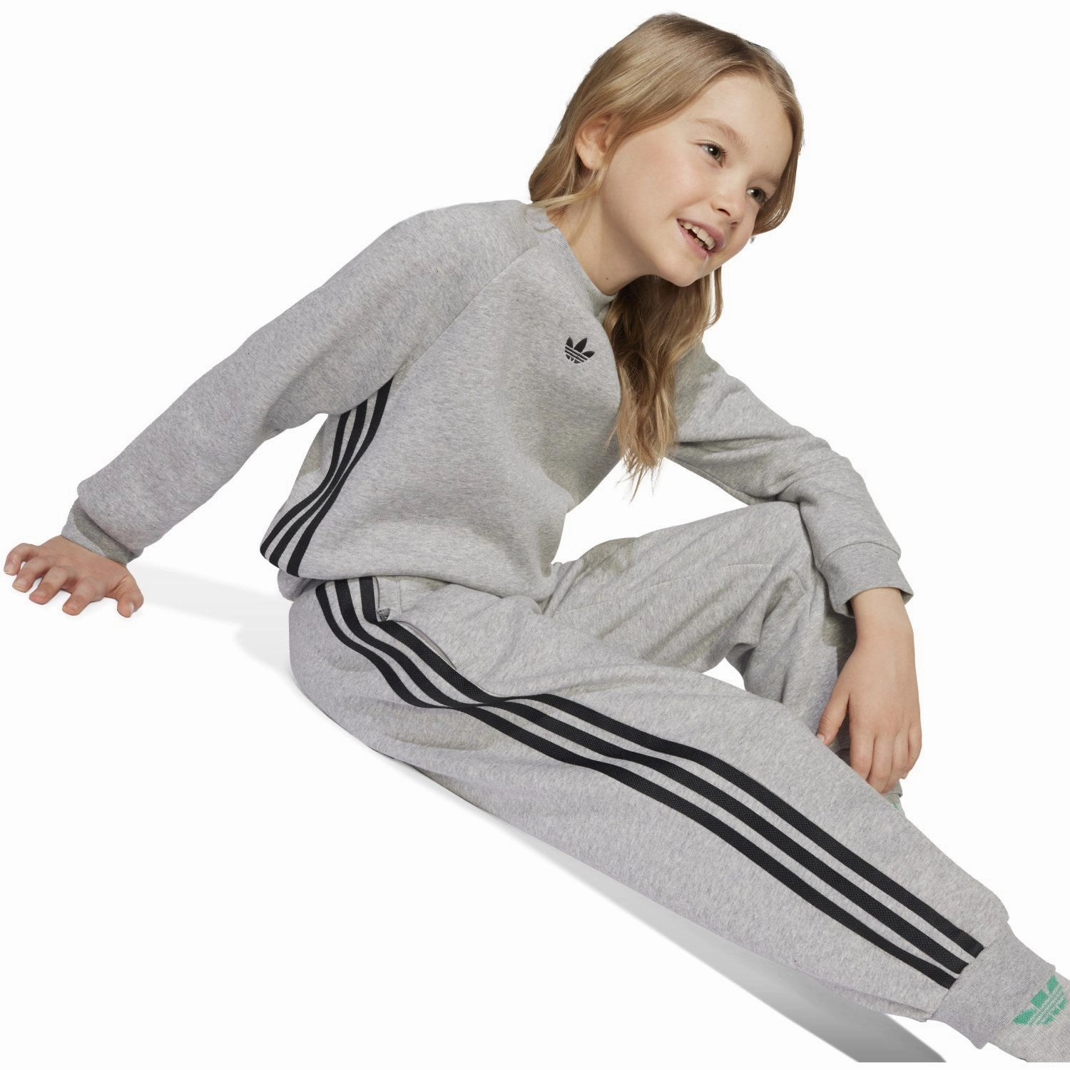 QuickReleaseFastenings adidas Originals Medium Grey Heather/Black Sweat Set