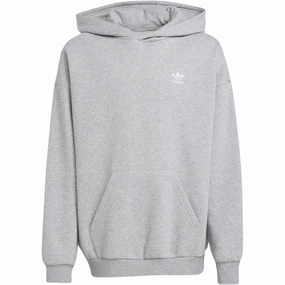 equestrian wear forest hike adidas Originals Medium Grey Heather/White Loose Hoodie Fl
