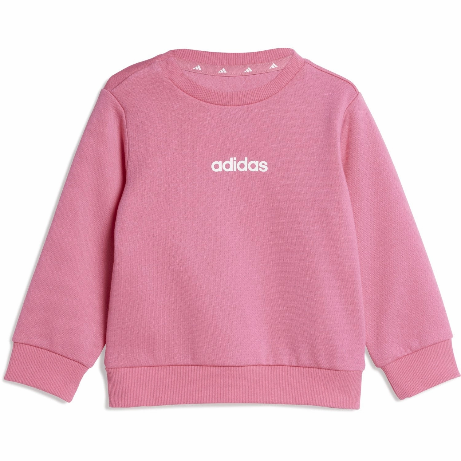 Revolutionary adidas Originals Pink Fusion/White I Lin Fl Jog Sweat Set